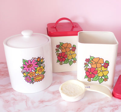 DIY retro kitchen canisters