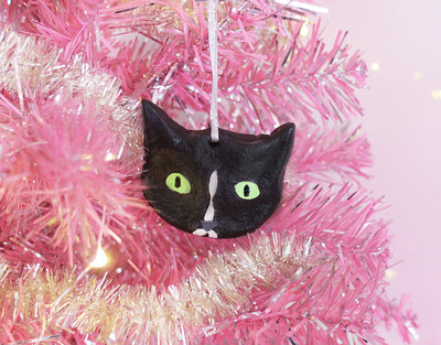 DIY salt dough cat ornaments