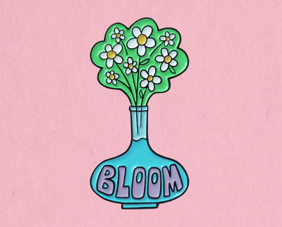 Bloom enamel lapel pin