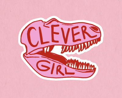 Clever Girl sticker
