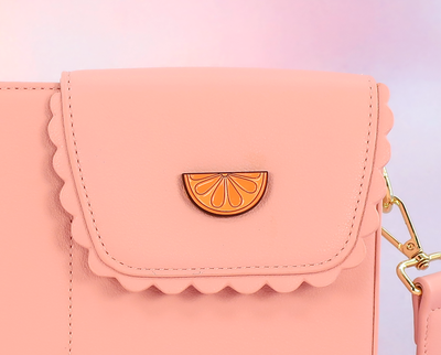 Orange slice purse charm