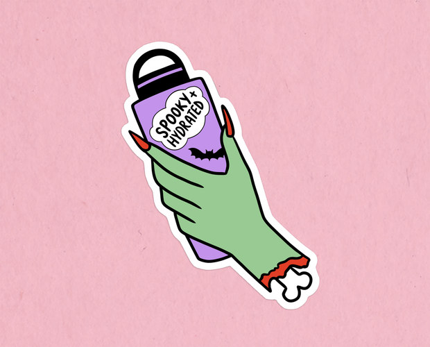 Spooky and Hydrated sticker