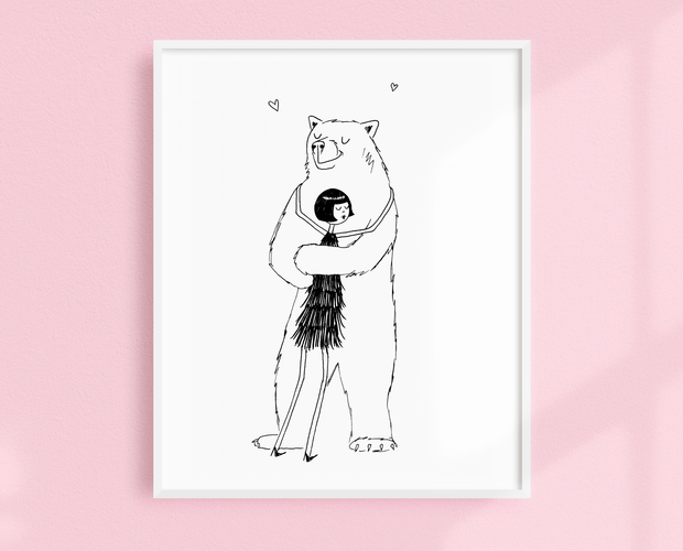 Bear Hug art print