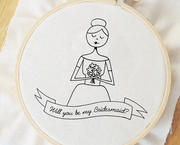 Bridesmaid embroidery pattern