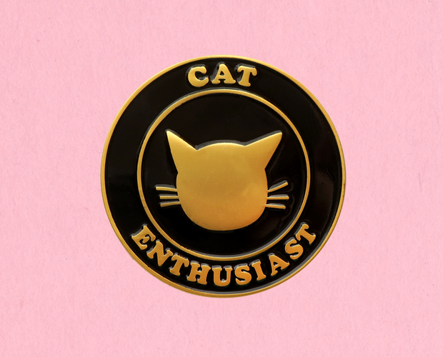 Cat Enthusiast enamel lapel pin