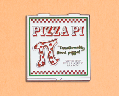 Pizza Pi enamel lapel pin