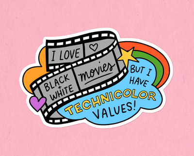 Technicolor values sticker