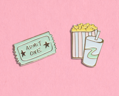 Movie enamel lapel pin set