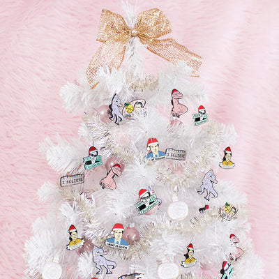 DIY enamel pin Christmas tree display