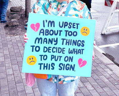 Upset free printable sign