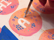 Hand painted anti-AI sticker