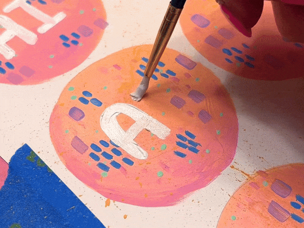 Hand painted anti-AI sticker