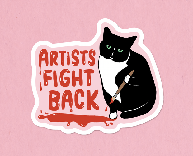 Artists fight back sticker