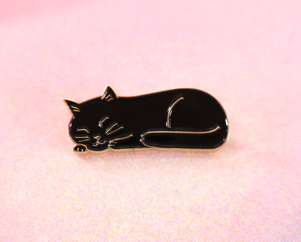 Black cat purse charm