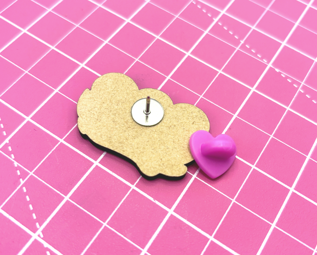 Growth hand painted lapel pin