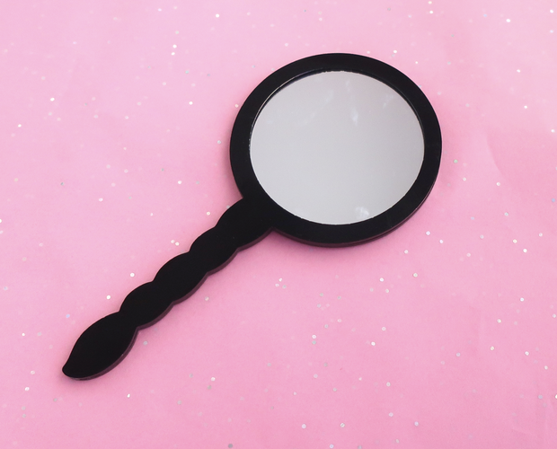 Retro inspired Bride of Frankenstein hand mirror