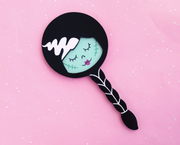 Retro inspired Bride of Frankenstein hand mirror