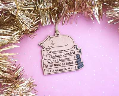 Cat VHS Christmas ornament