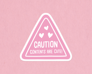 Caution pet carrier sticker