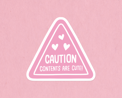 Caution pet carrier sticker