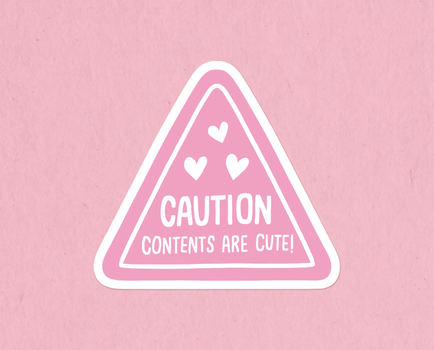 Caution pet carrier sticker