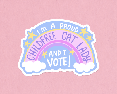 Childfree rainbow sticker