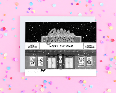 Cinema Cat Christmas card