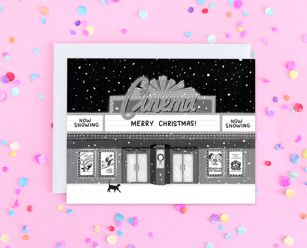 Cinema Cat Christmas card