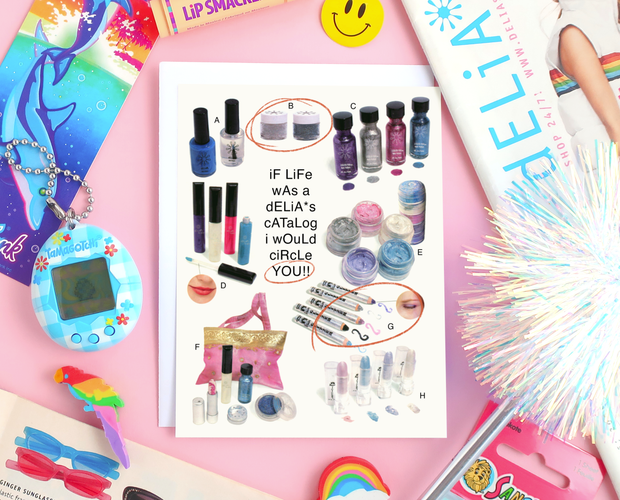 '90s catalog greeting card