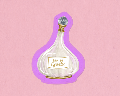 Eau de garlic sticker