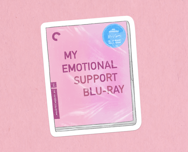 Emotional support blu-ray sticker