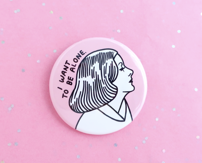 Greta Garbo button