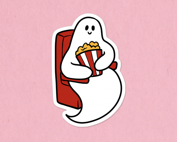 Movie theater ghost sticker