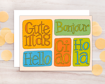 Hello greeting card