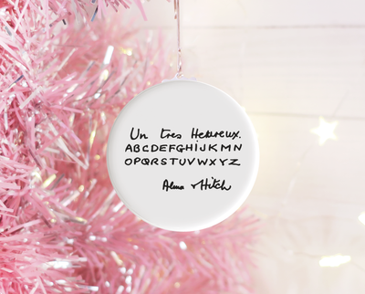 Hitchcock Truffaut Christmas ornament