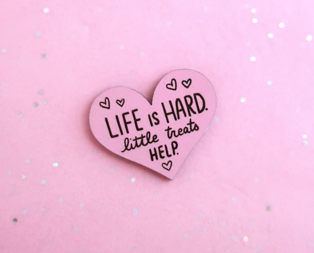 Little treats hand painted lapel pin