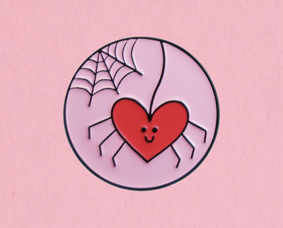 Love Spider enamel lapel pin