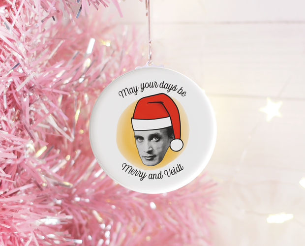 Merry and Veidt Christmas ornament