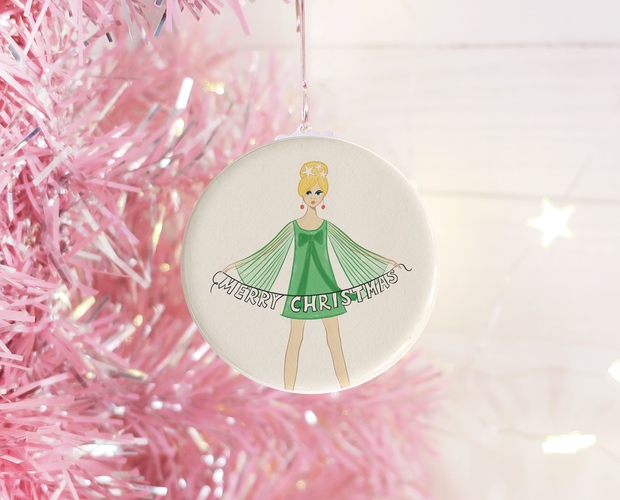Mod Girl Christmas ornament