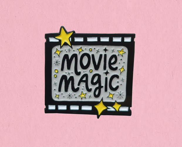 Movie magic enamel lapel pin