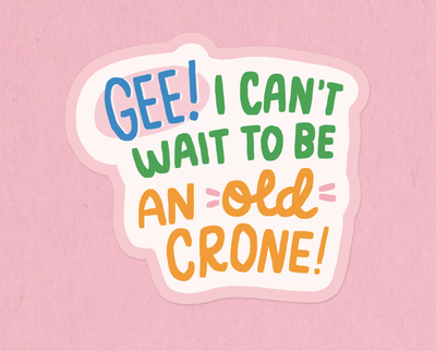 An old crone sticker