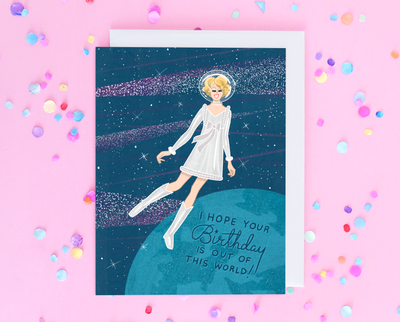 Out of this world Birthday greeting card