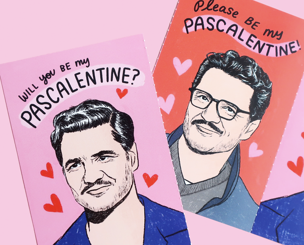 Pedro Pascalentines fold and tear valentines
