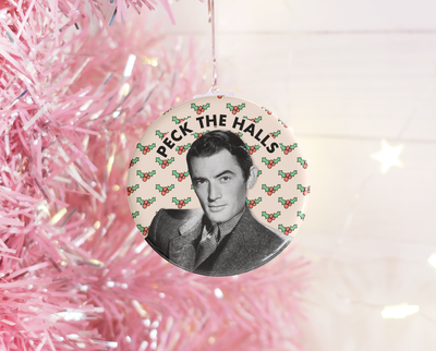 Peck the Halls Christmas ornament