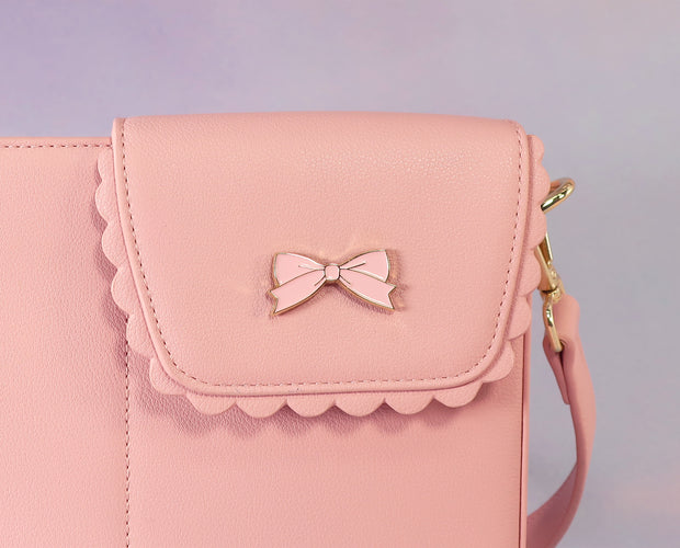 Pink bow purse charm
