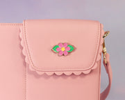 Pink daisy purse charm