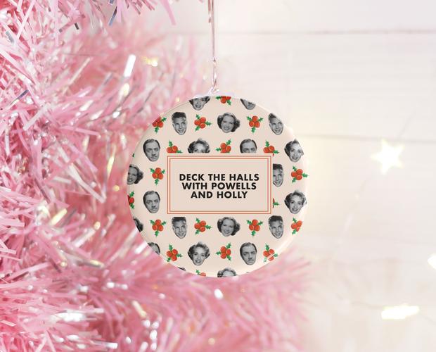 Powells and Holly Christmas ornament