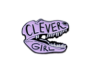 Clever girl enamel lapel pin