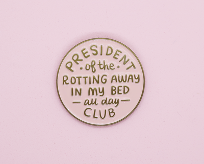 Rotting club enamel lapel pin