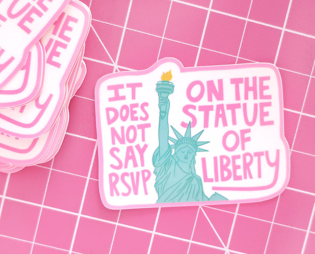 It does not say RSVP sticker